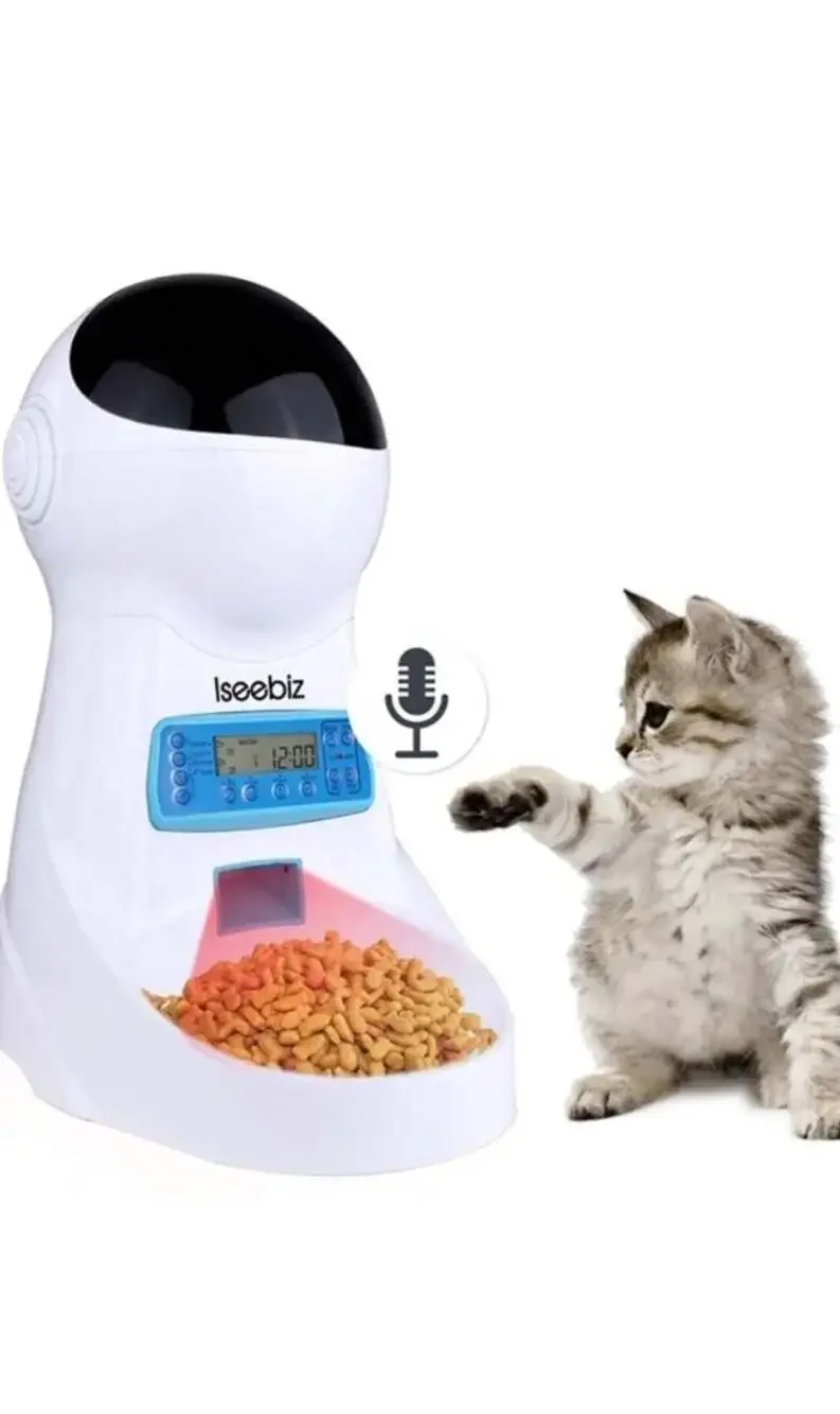 Iseebiz 3L Automatic Pet Feeder with Voice Recorder and Programmable Timer